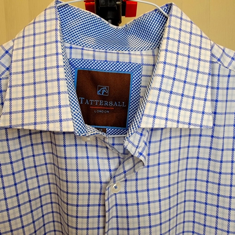 Tattersall London, Mens Dress Shirt, 16 32/33